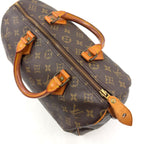 Louis Vuitton Speedy 30 Monogram Leather Brown Light Handbag Gold — view 7