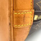 Louis Vuitton Alma PM Monogram Leather Brown Light Handbag Gold — view 4