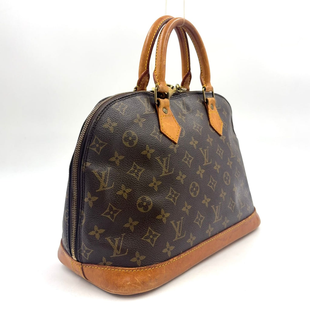 Louis Vuitton Alma PM Monogram Leather Brown Light Handbag Gold — view 2