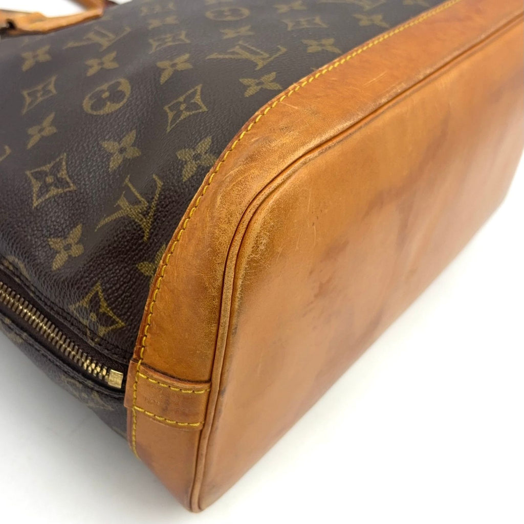 Louis Vuitton Alma PM Monogram Leather Brown Light Handbag Gold — view 7