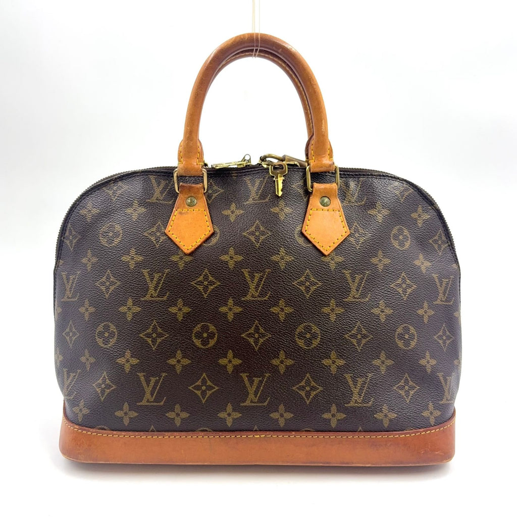 Louis Vuitton Alma PM Monogram Leather Brown Light Handbag Gold