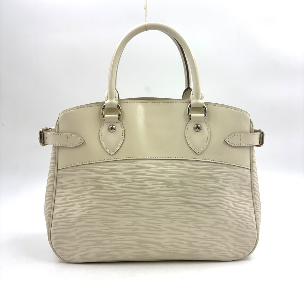 Louis Vuitton Passy PM Epi Ivoire Leather White Handbag Silver