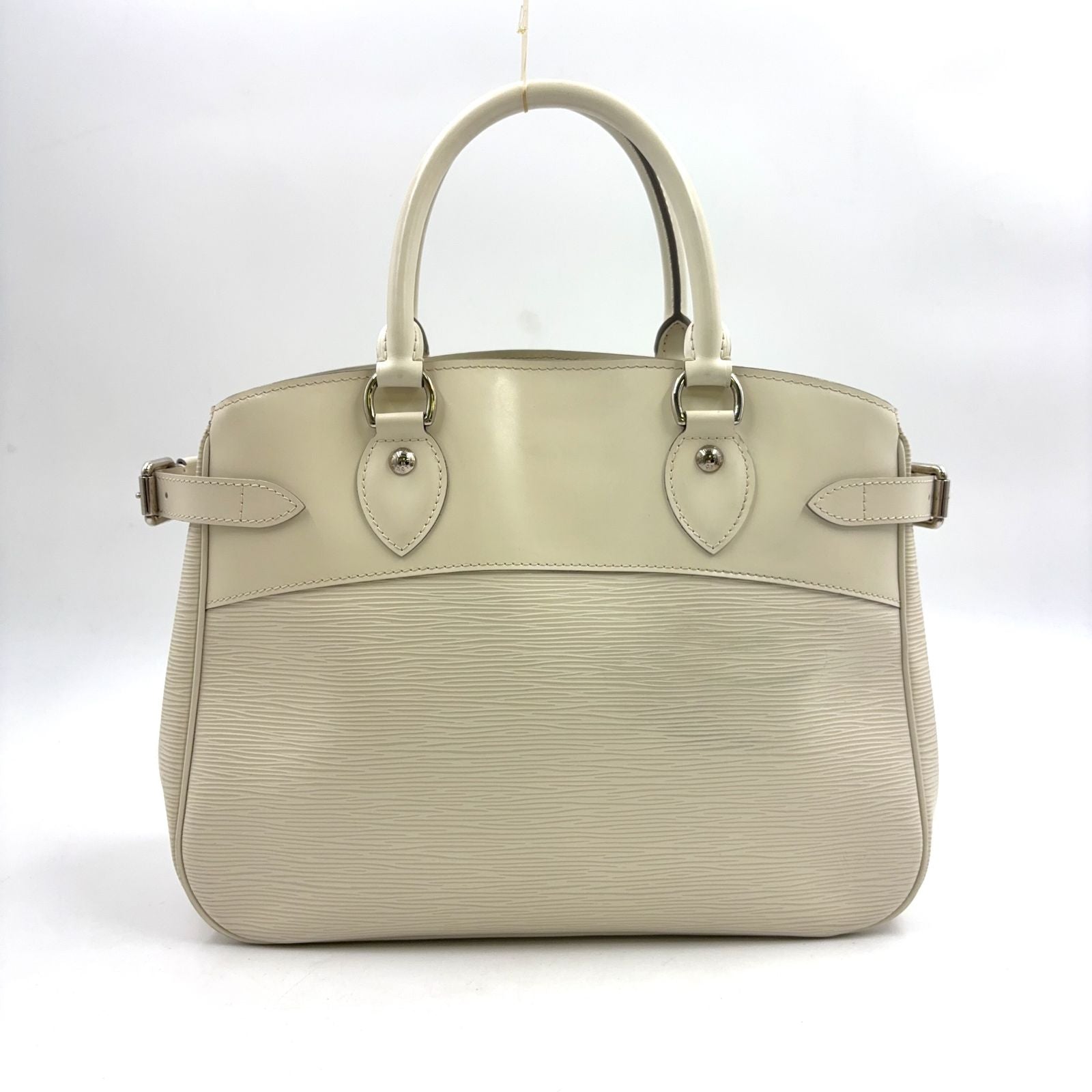 Louis Vuitton Passy PM Epi Ivoire Leather White Handbag Silver