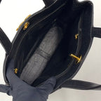 Chanel Quilted Turnlock Caviar Leather Black Tote Bag Gold — view 3