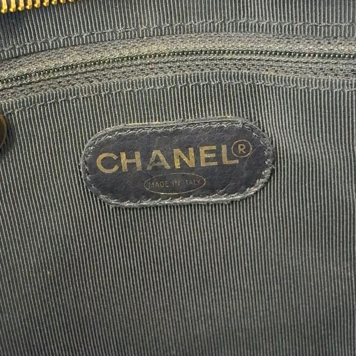 Chanel CC Logo Chain Lambskin Dark Brown Tote Bag Gold — view 4