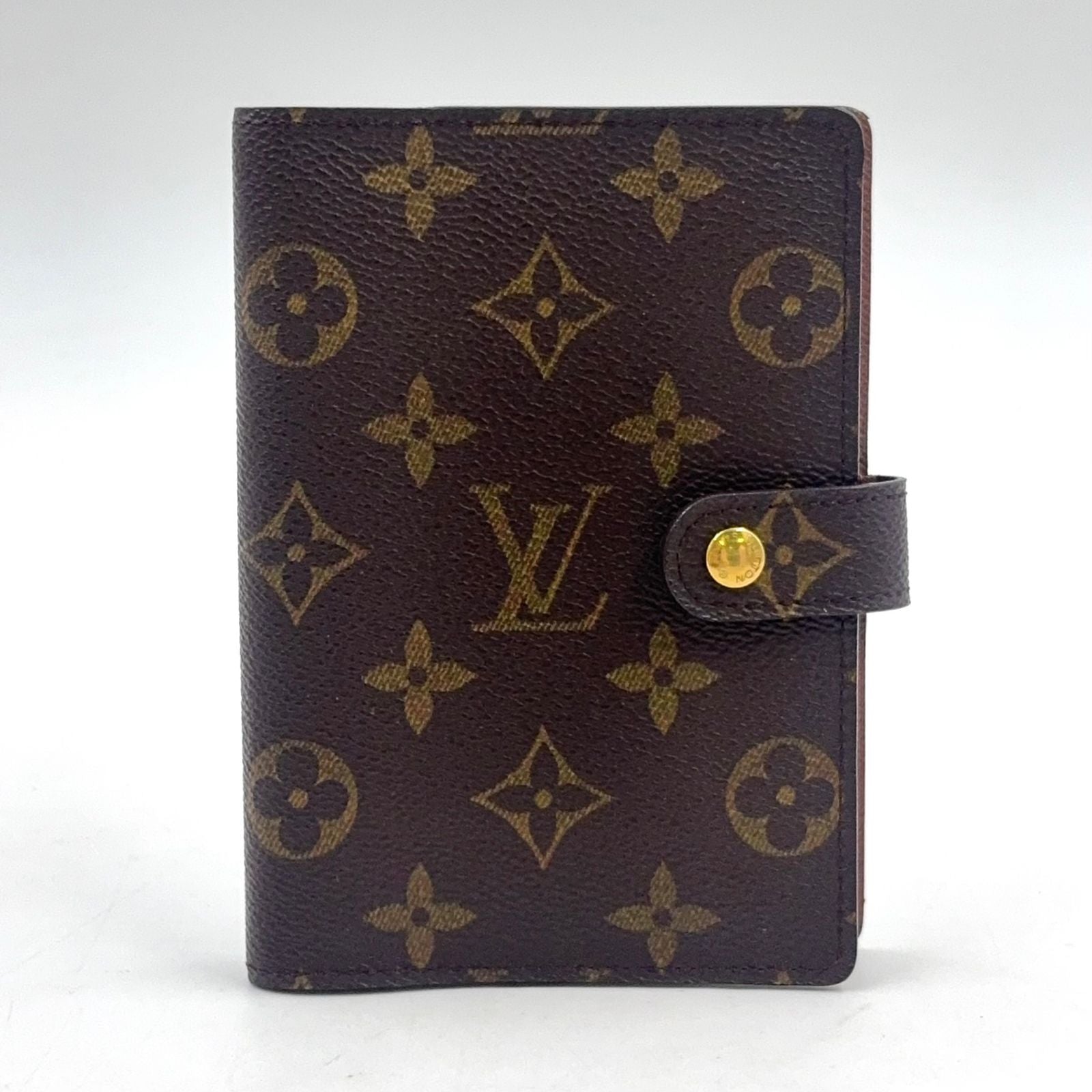 Louis Vuitton Agenda PM Brown Notebook Cover Gold