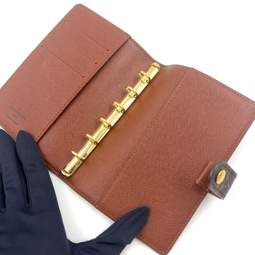 Louis Vuitton Agenda PM Brown Notebook Cover Gold — view 3