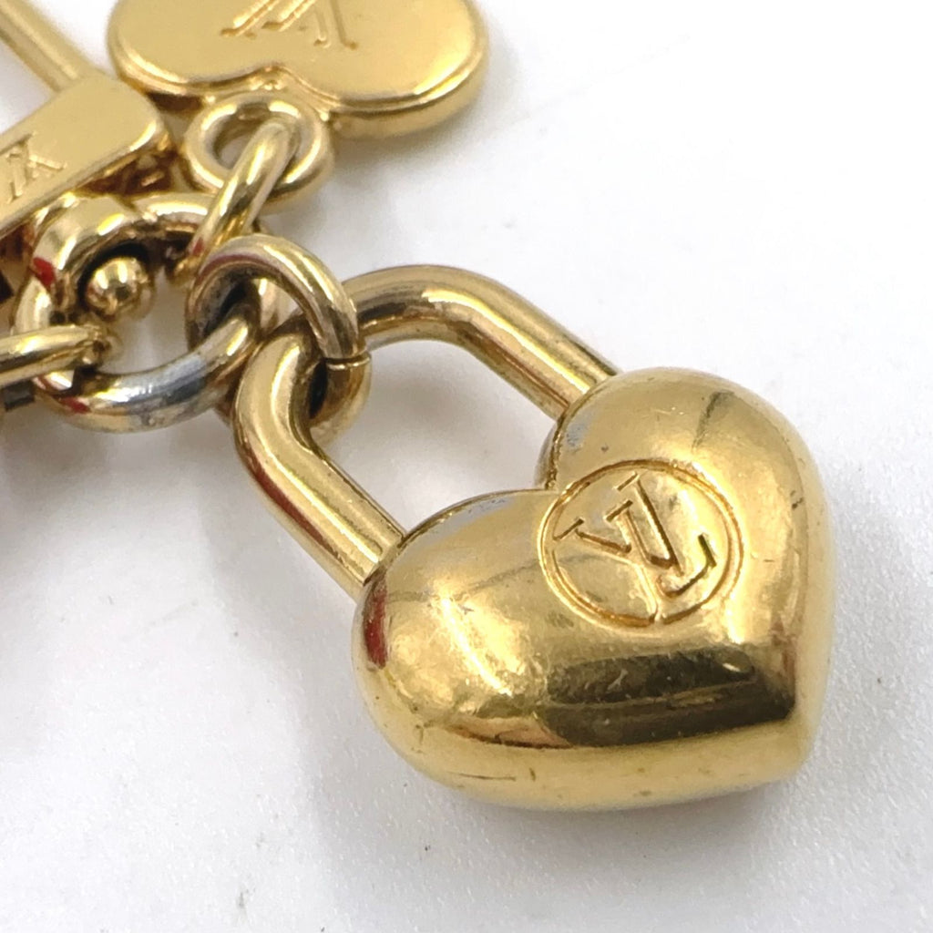 Louis Vuitton LV Heart Gold Plated Red Micro Charm Keychain — view 8