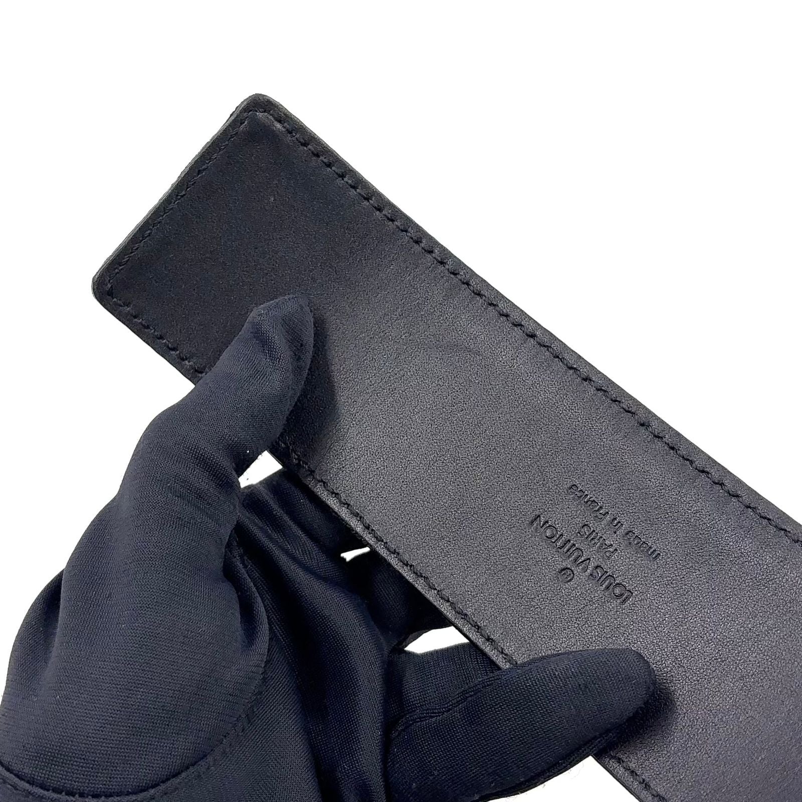 Louis Vuitton Bracelet Serrure Suhali Noir Canvas Black Gold — view 8