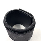 Louis Vuitton Bracelet Serrure Suhali Noir Canvas Black Gold — view 5