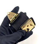 Louis Vuitton Bracelet Serrure Suhali Noir Canvas Black Gold — view 6