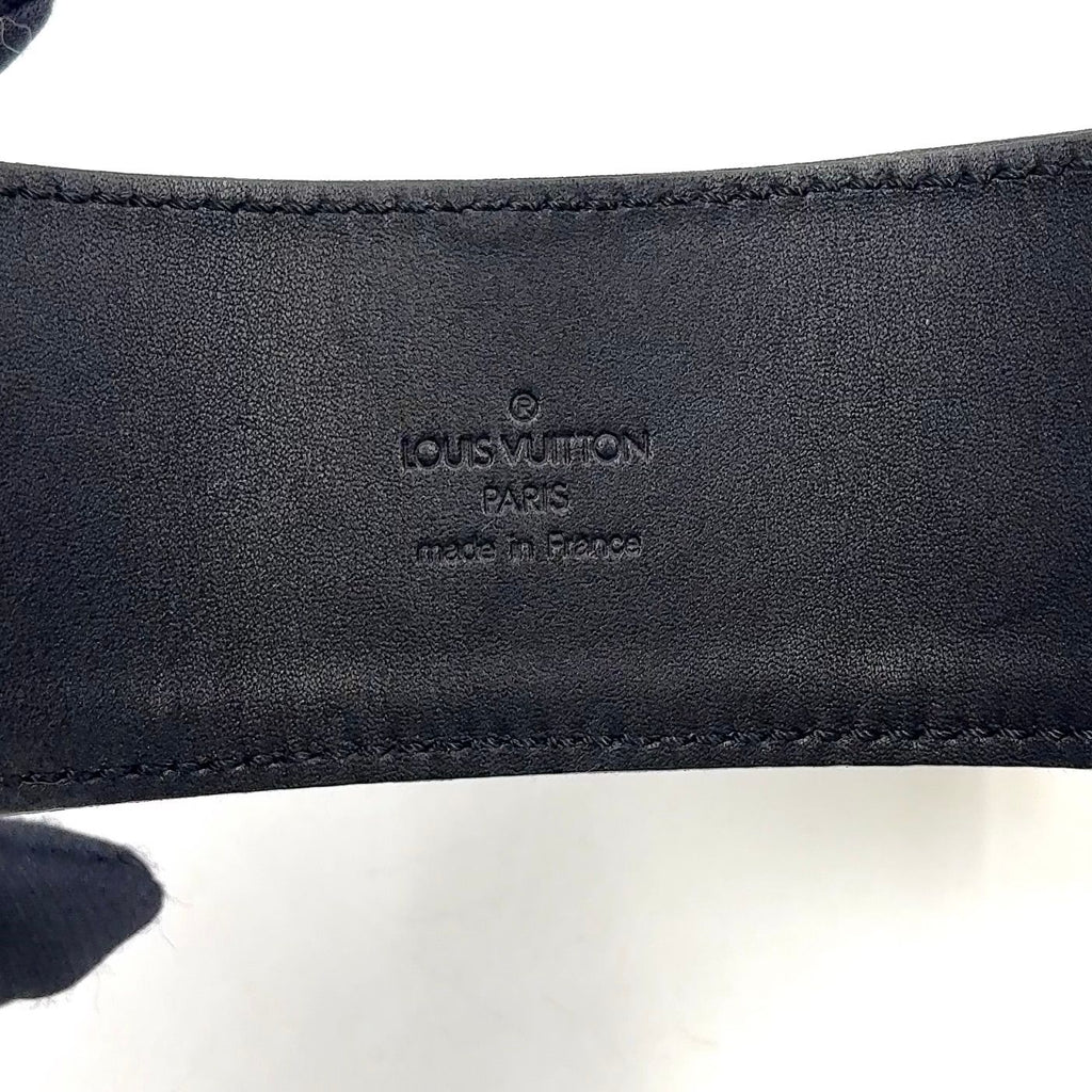 Louis Vuitton Bracelet Serrure Suhali Noir Canvas Black Gold — view 4