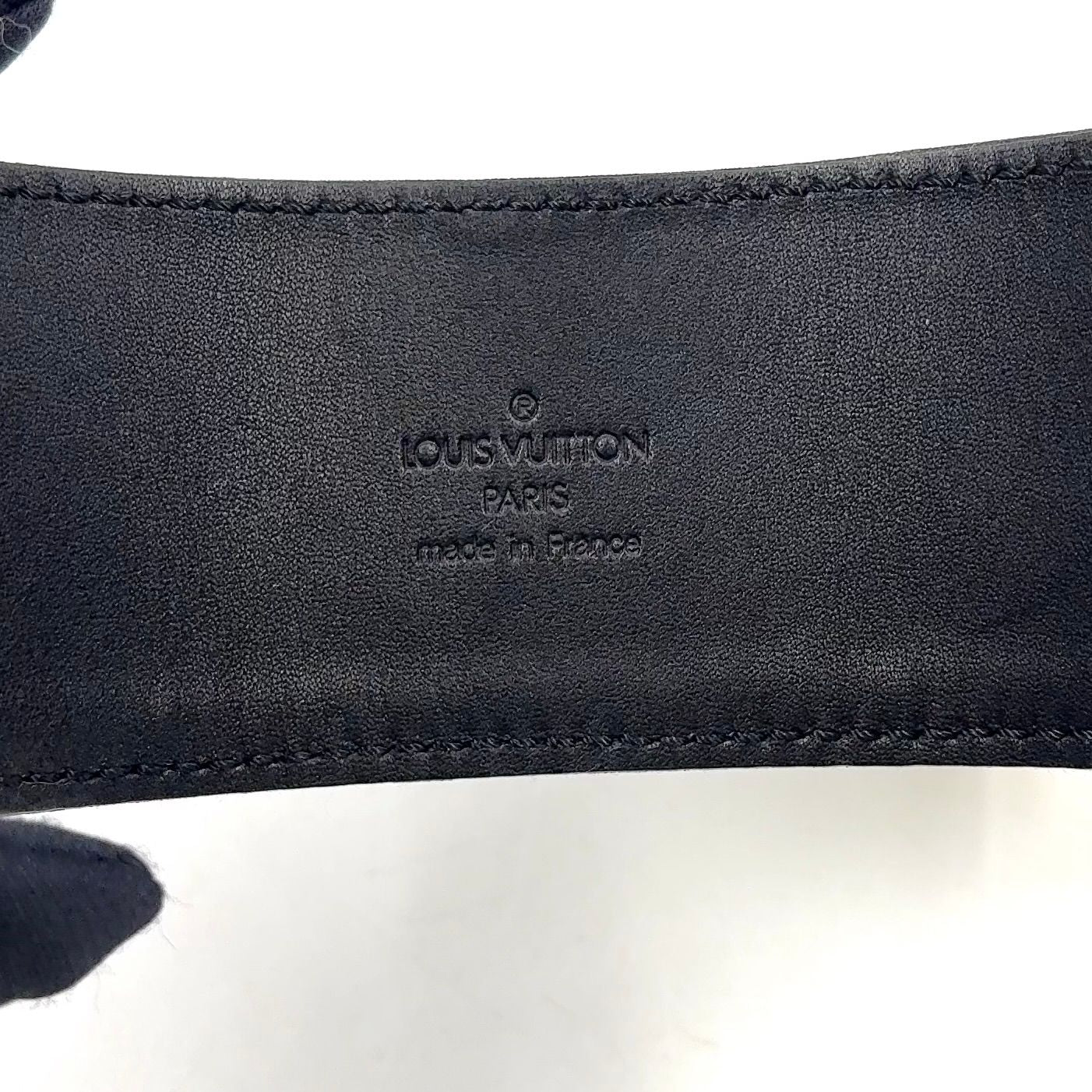 Louis Vuitton Bracelet Serrure Suhali Noir Canvas Black Gold — view 4