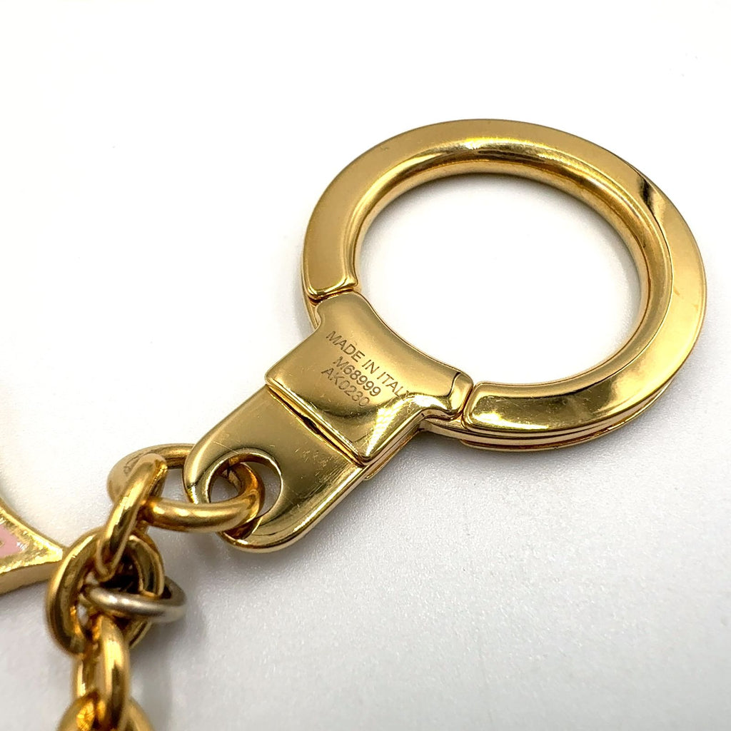 Louis Vuitton Bijou Sac Chaine Spring Street Key Ring Brown Black Light Pink — view 4