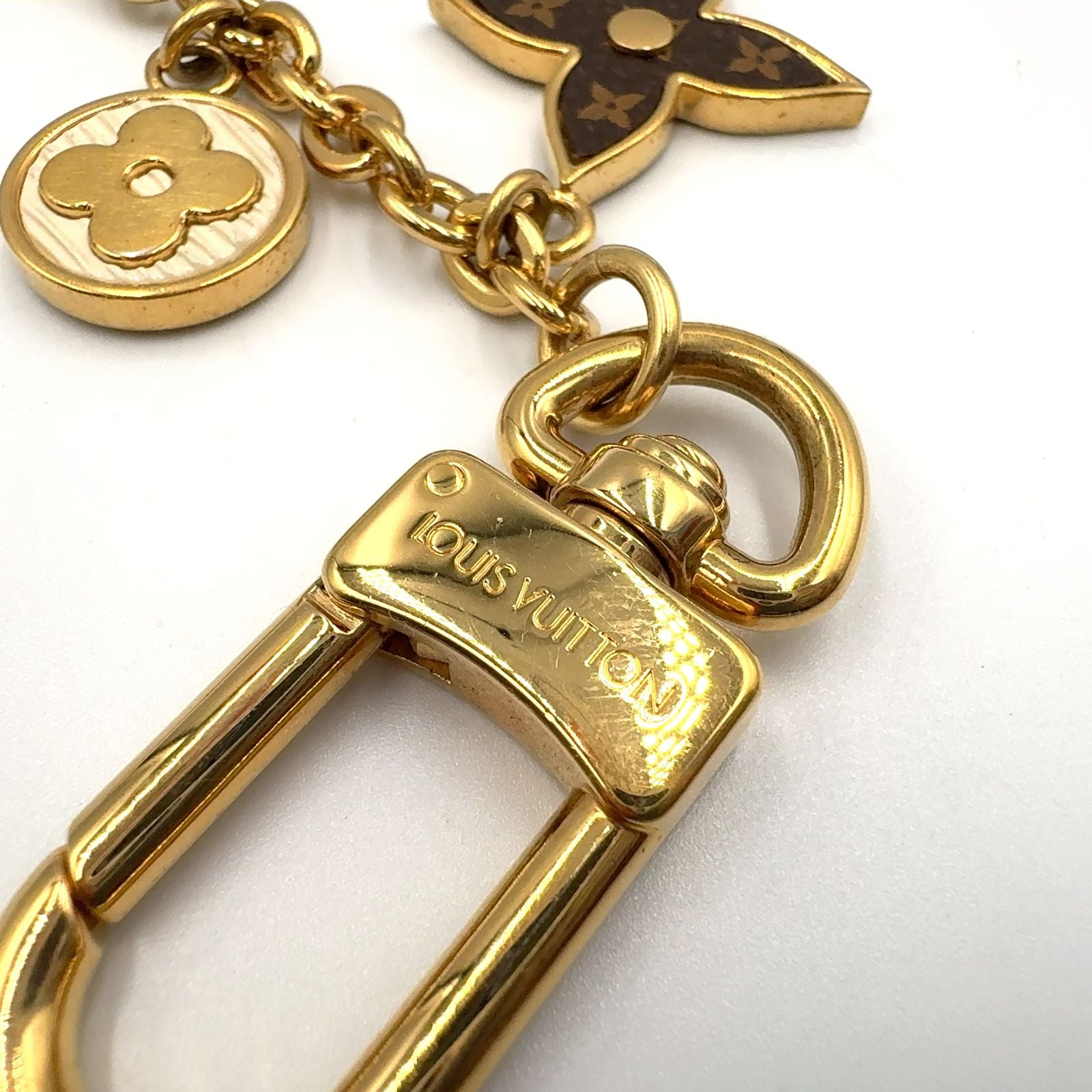 Louis Vuitton Bijou Sac Chaine Spring Street Key Ring Brown Black Light Pink — view 3