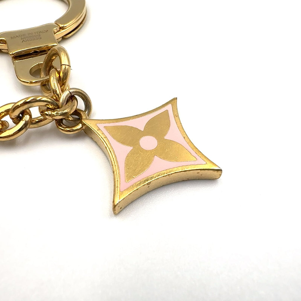 Louis Vuitton Bijou Sac Chaine Spring Street Key Ring Brown Black Light Pink — view 8