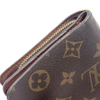 Louis Vuitton Compact Zip Monogram Leather Brown Bifold Wallet Gold — view 5