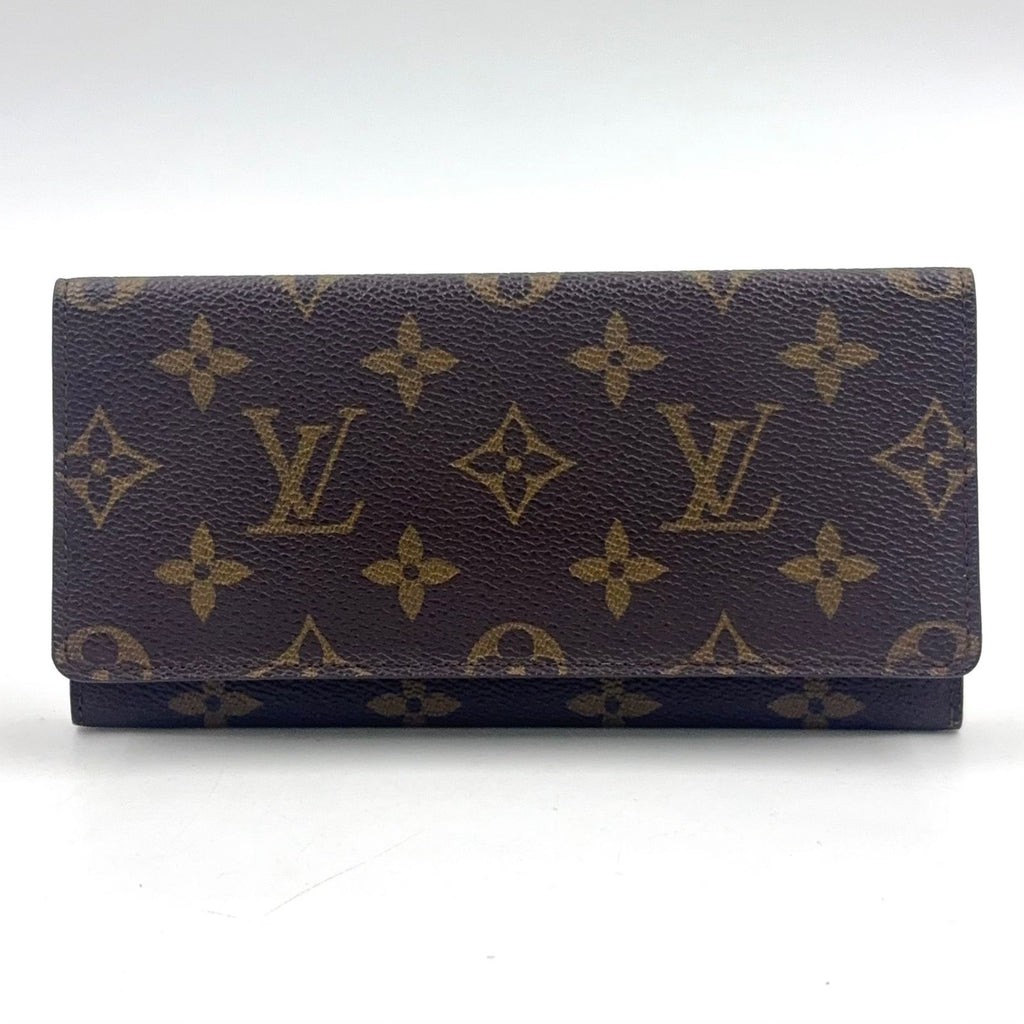Louis Vuitton Porto Cartes Credit Monogram Brown Bifold Wallet Billfold