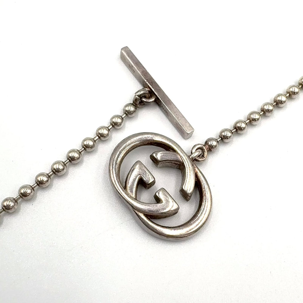 Gucci Interlocking G Silver Necklace — view 7