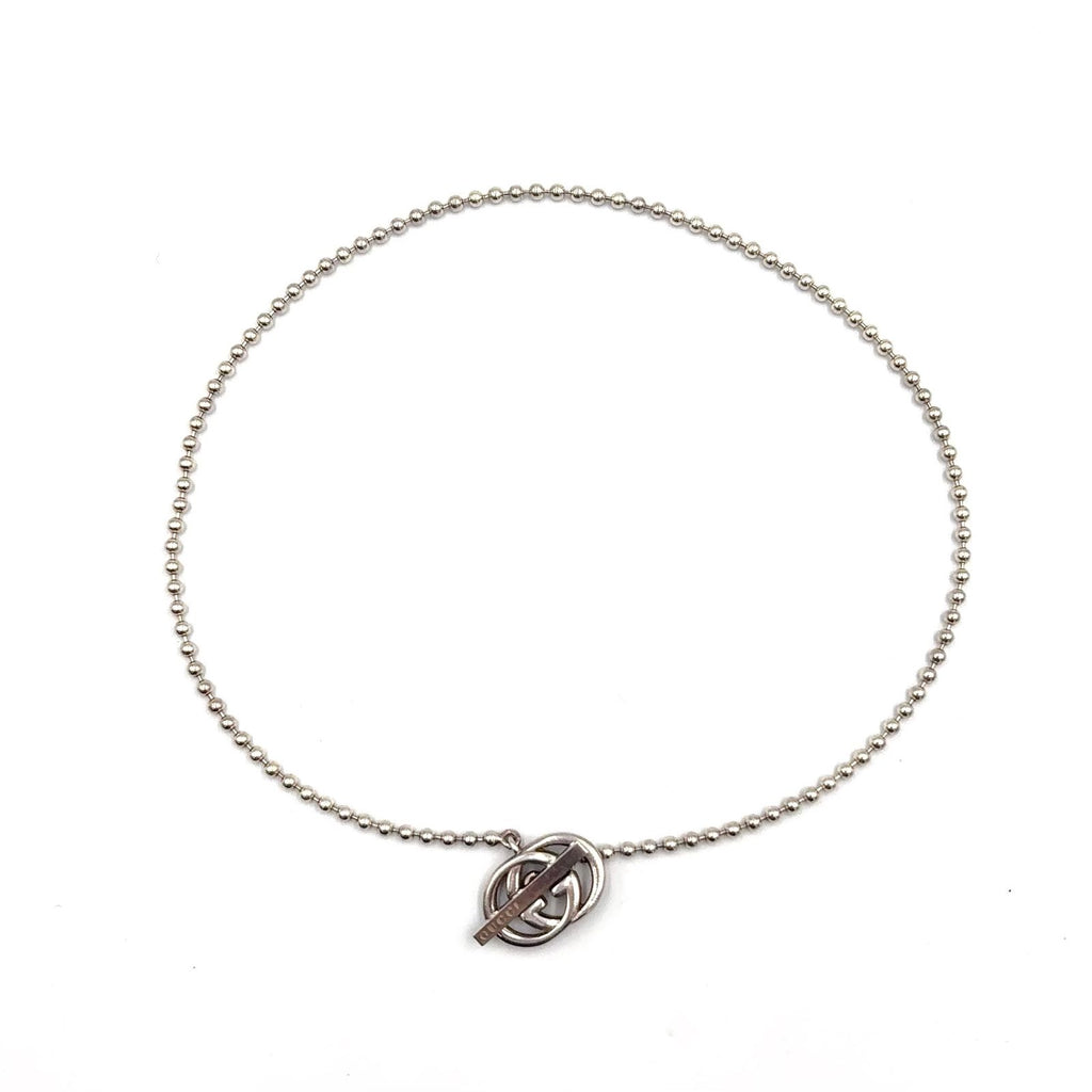 Gucci Interlocking G Silver Necklace — view 3