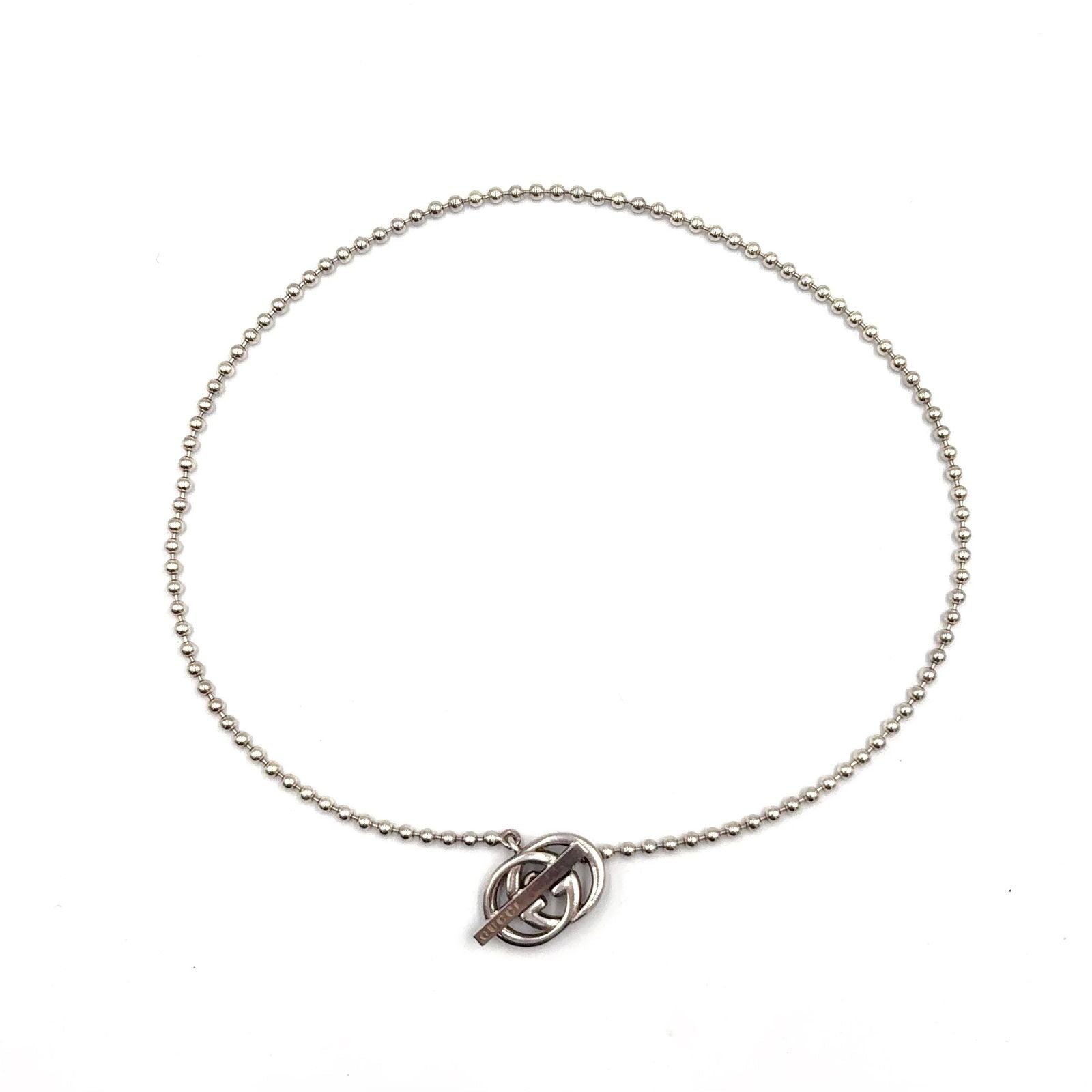 Gucci Interlocking G Silver Necklace — view 3