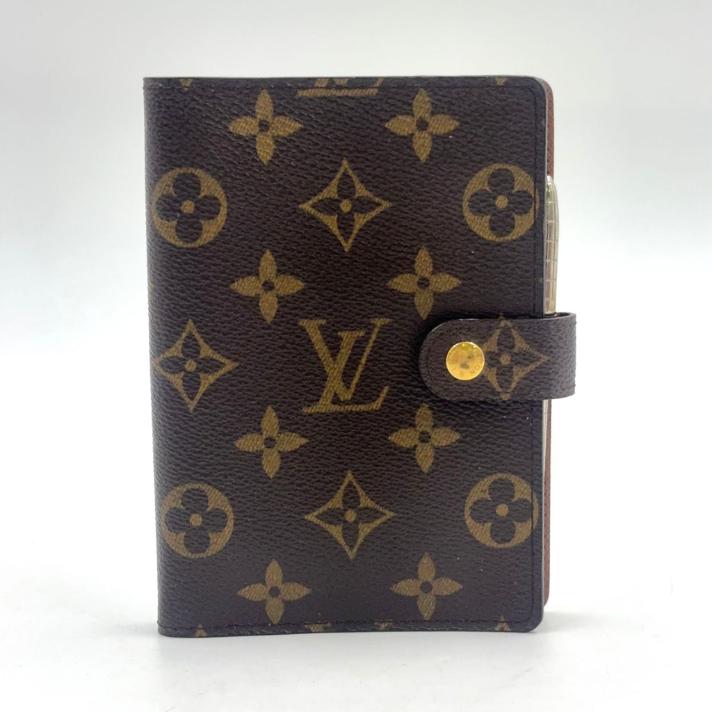 Louis Vuitton Agenda PM Brown Notebook Cover Gold