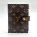 Louis Vuitton Agenda PM Brown Notebook Cover Gold