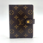 Louis Vuitton Agenda PM Brown Notebook Cover Gold