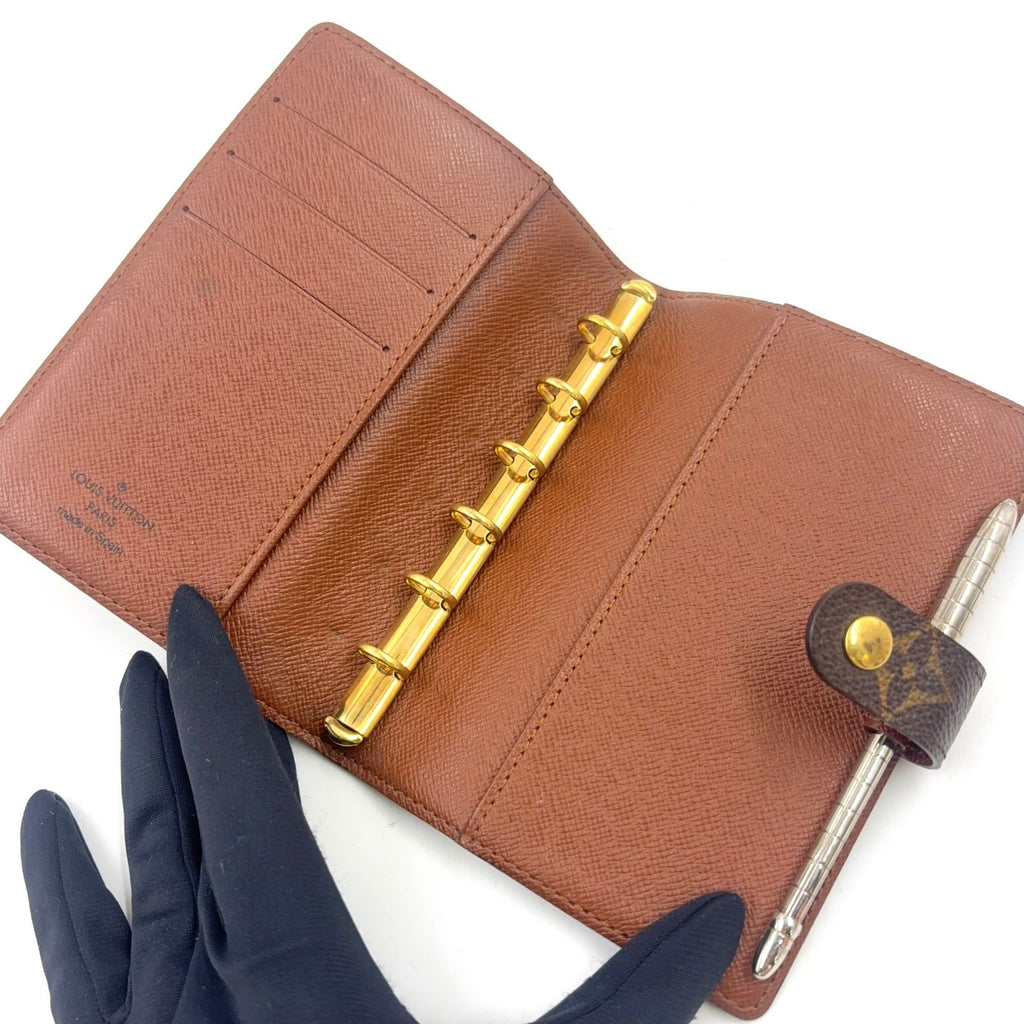Louis Vuitton Agenda PM Brown Notebook Cover Gold — view 3