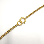 Chanel CC Logo Coin Motif Metal Faux Pearl Gold Necklace — view 6