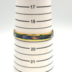Hermes Enamel Metal Gold Multicolor Bracelet Bangle — view 8