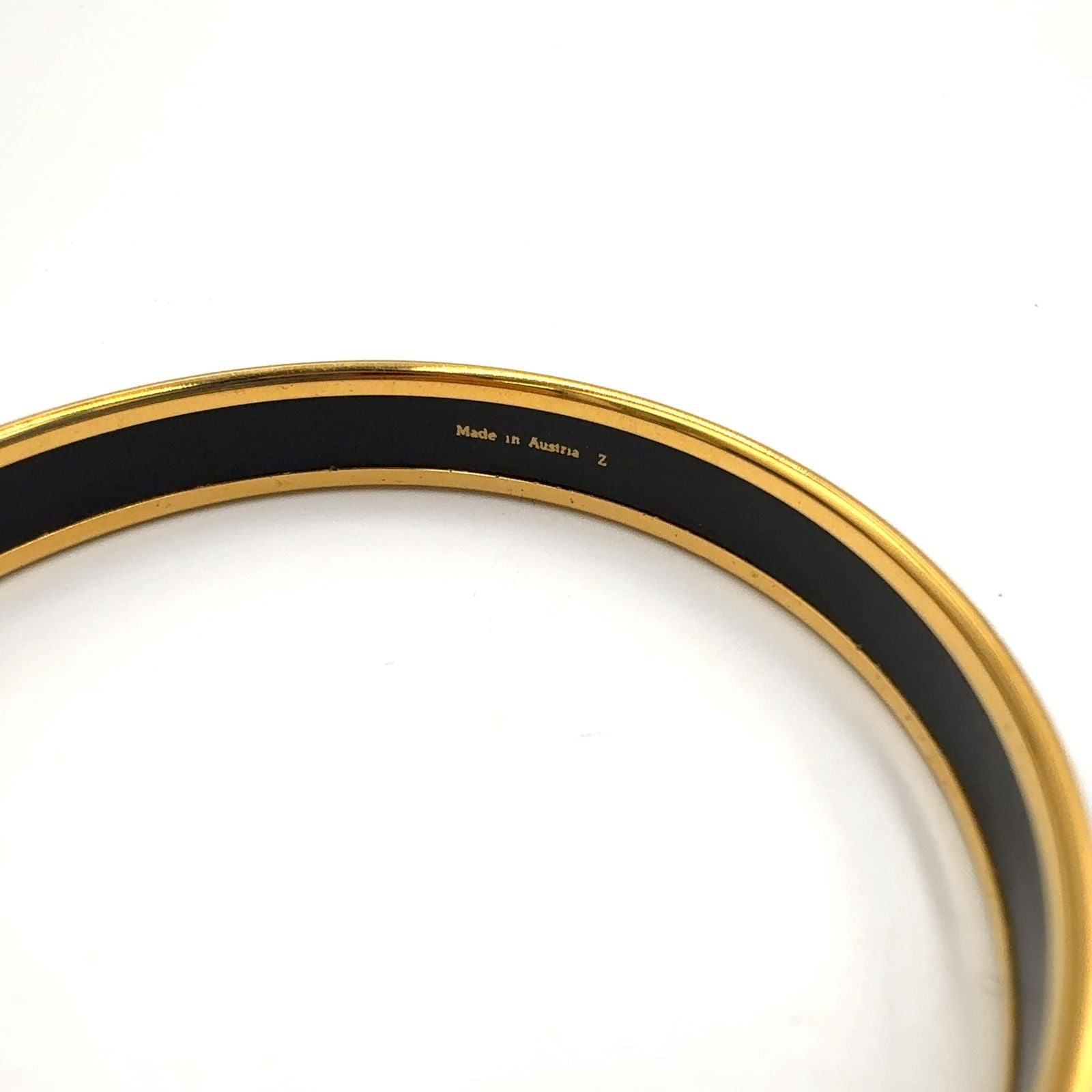 Hermes Enamel Metal Gold Multicolor Bracelet Bangle — view 5