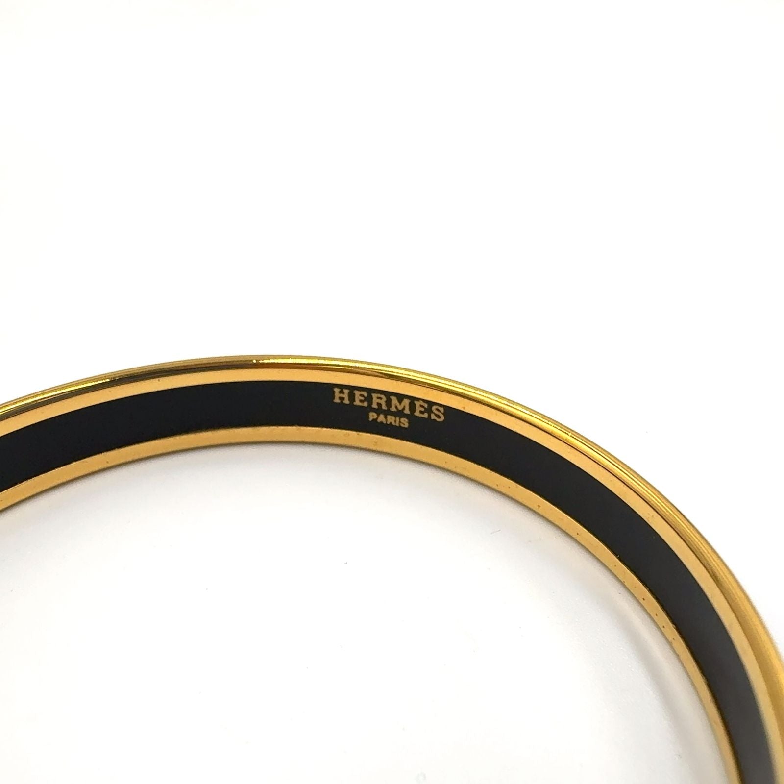 Hermes Enamel Metal Gold Multicolor Bracelet Bangle — view 4