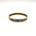Hermes Enamel Metal Gold Multicolor Bracelet Bangle