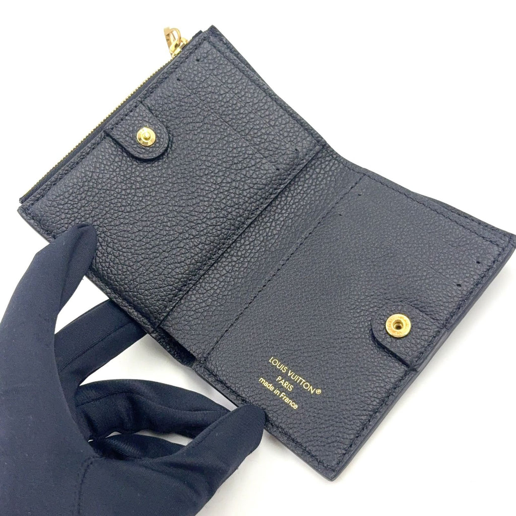 Louis Vuitton Portefeuille Clair Monogram Empreinte Noir Enabled Leather Black — view 3