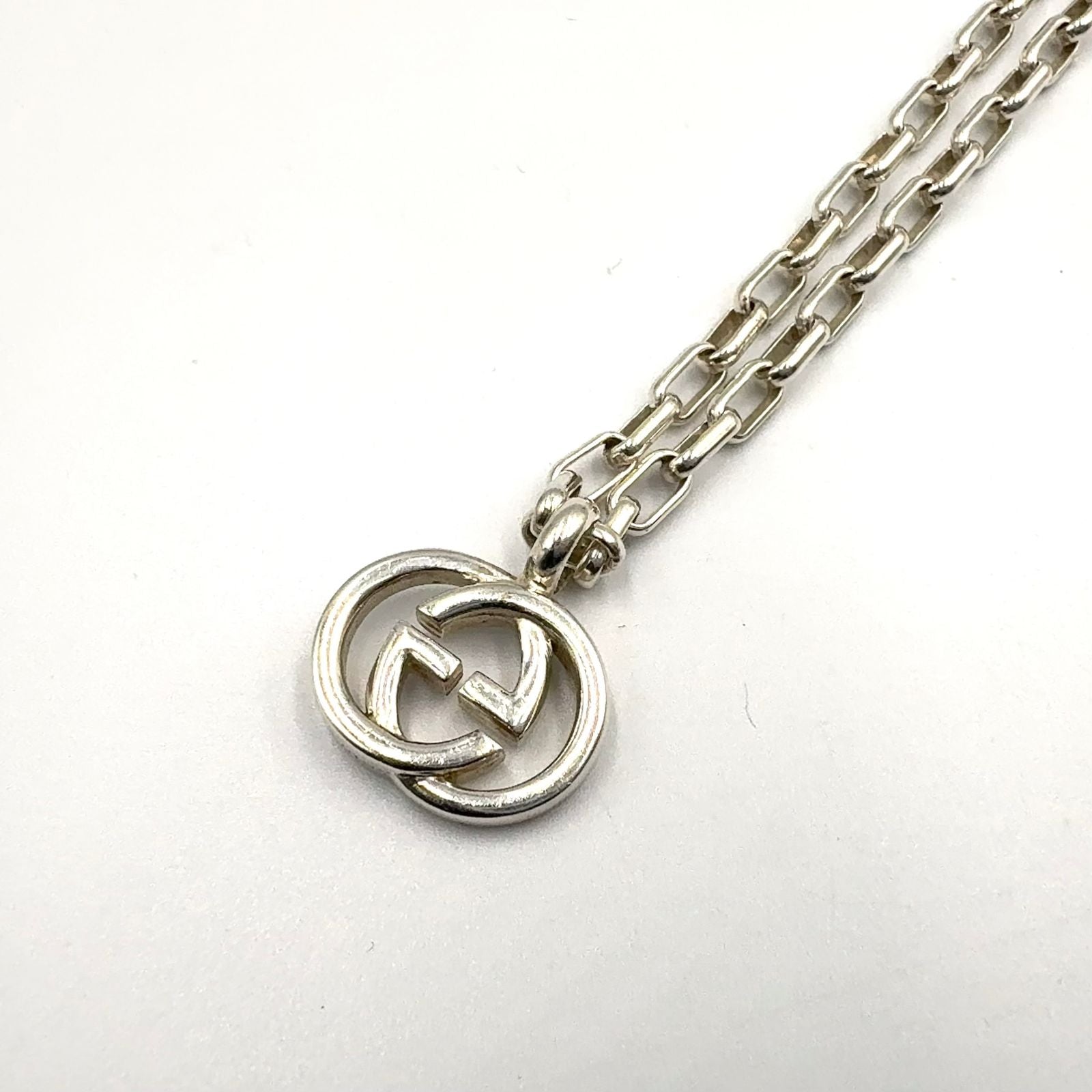 Gucci Interlocking G Silver Necklace — view 2