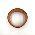 Hermes Pool Tour GM Leather Light Brown Bracelet Bangle — view 3