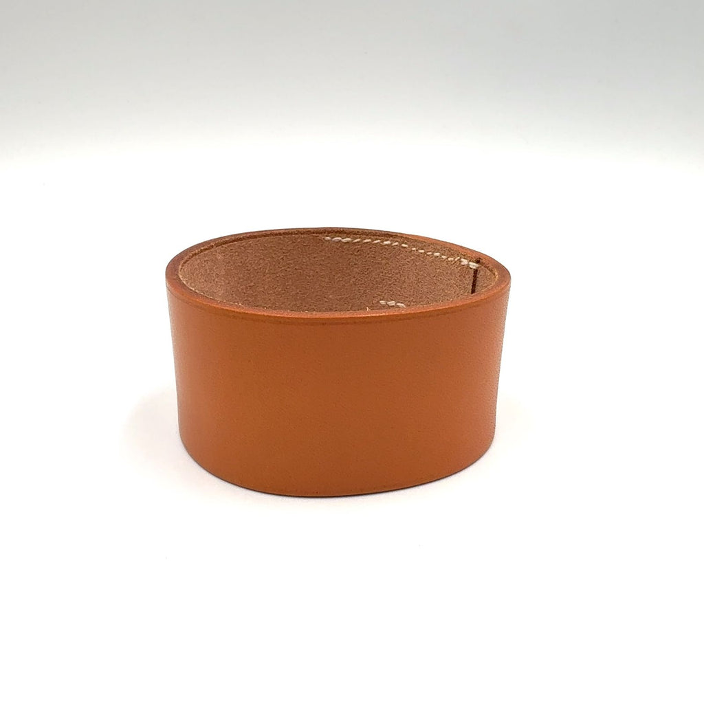 Hermes Pool Tour GM Leather Light Brown Bracelet Bangle — view 2