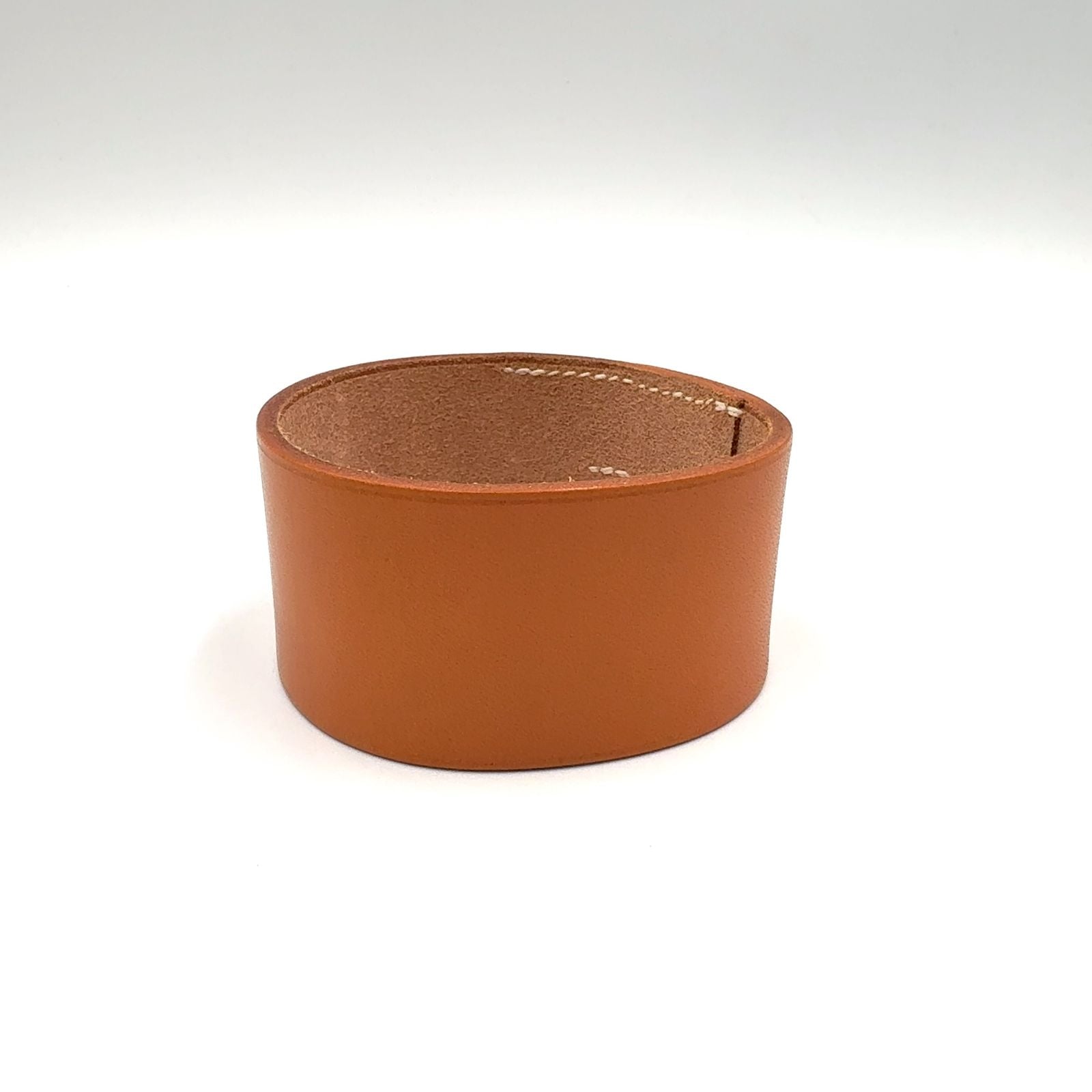 Hermes Pool Tour GM Leather Light Brown Bracelet Bangle — view 2