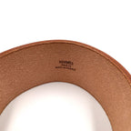 Hermes Pool Tour GM Leather Light Brown Bracelet Bangle — view 4