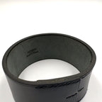 Hermes Pool Tour GM Leather Black Bracelet Bangle — view 7