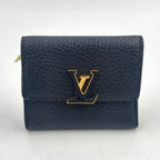 Louis Vuitton Portefeuille Capucines Enabled Leather Pink Black Trifold Wallet