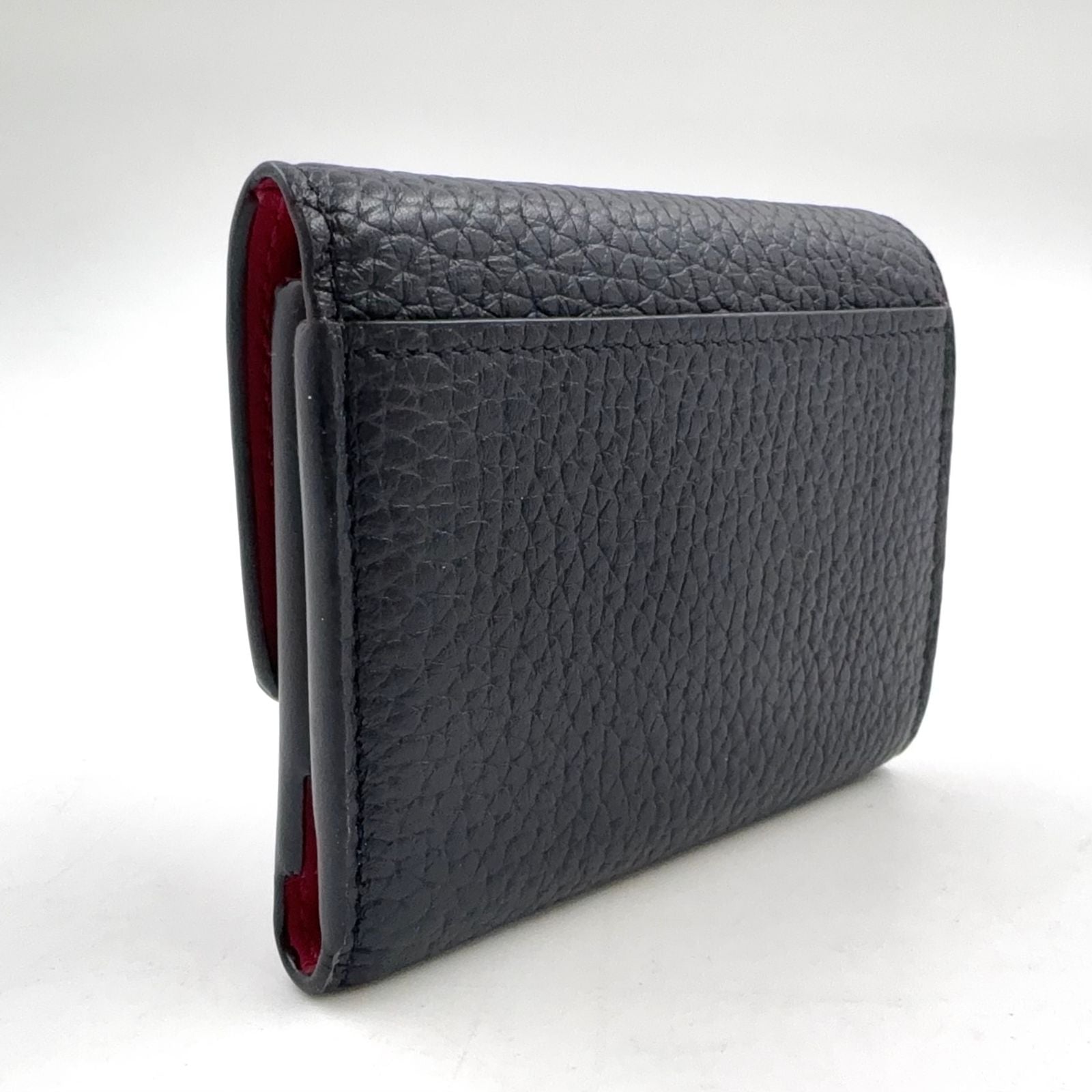 Louis Vuitton Portefeuille Capucines Enabled Leather Pink Black Trifold Wallet — view 2
