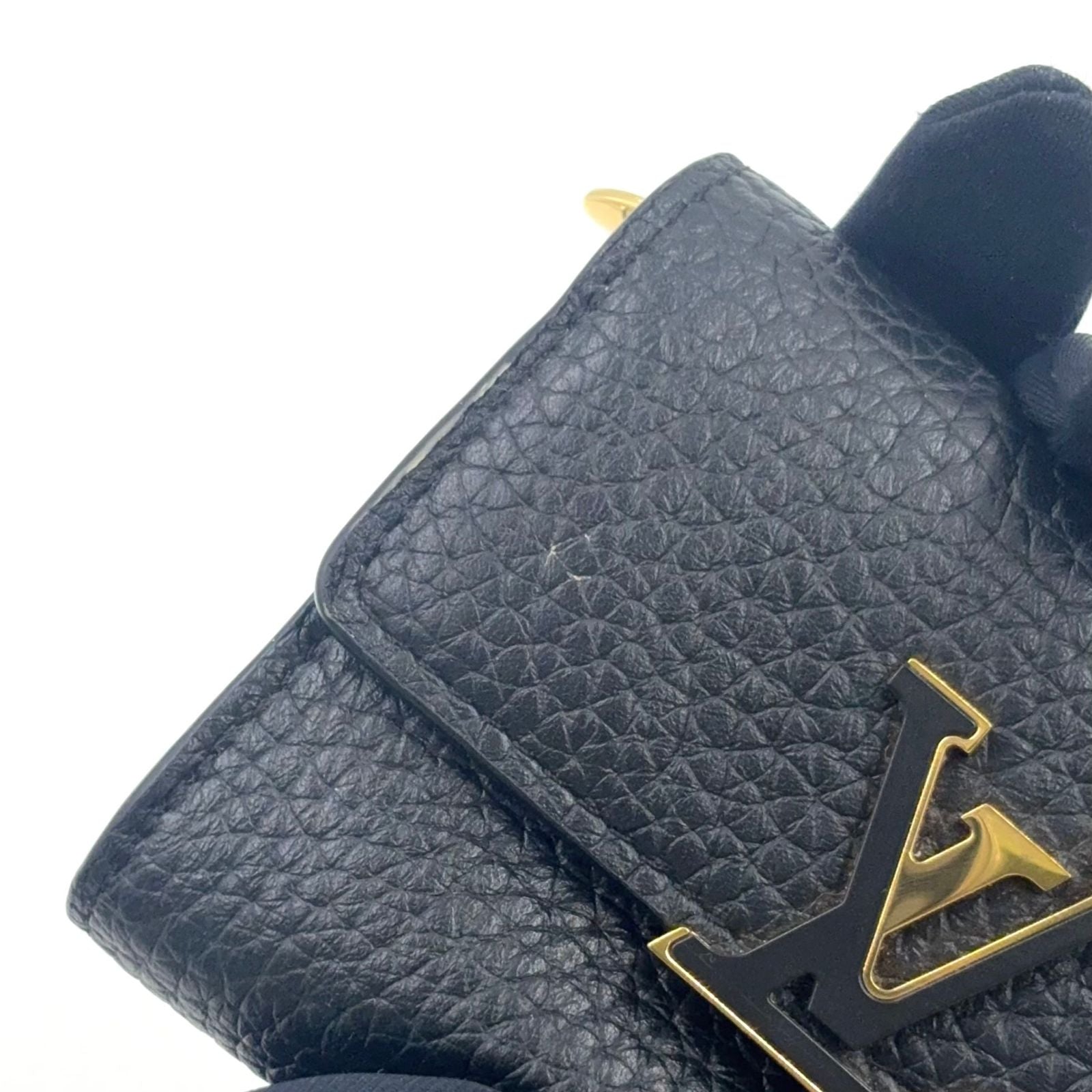 Louis Vuitton Portefeuille Capucines Enabled Leather Pink Black Trifold Wallet — view 5