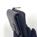 Louis Vuitton Portefeuille Pilot Aerogram Leather Black Trifold Wallet — view 6