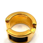 Hermes Ear Cuff Olympe PM Gold Plated Black Earrings — view 4