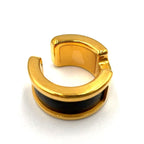 Hermes Ear Cuff Olympe PM Gold Plated Black Earrings — view 7