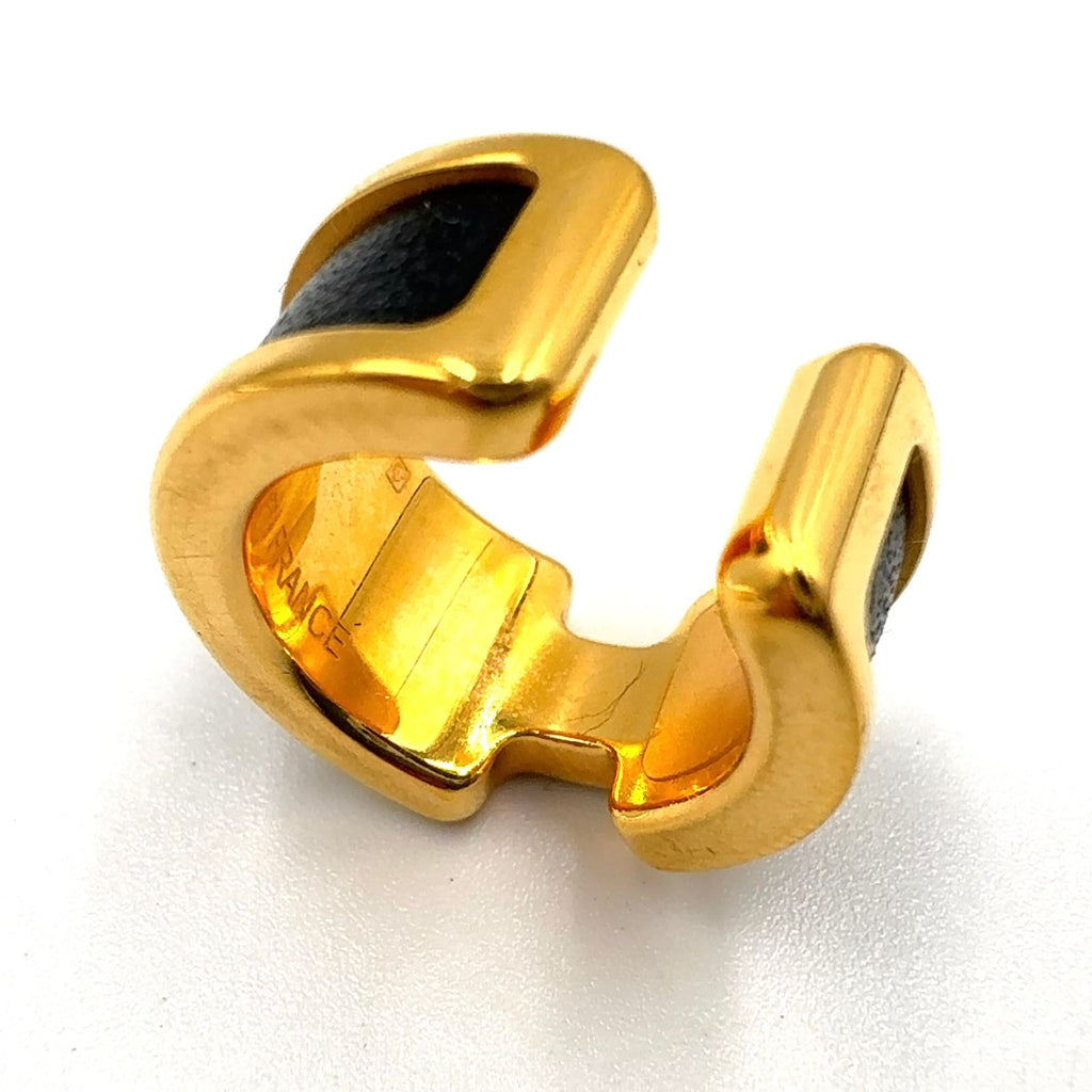 Hermes Ear Cuff Olympe PM Gold Plated Black Earrings — view 8
