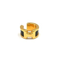 Hermes Ear Cuff Olympe PM Gold Plated Black Earrings