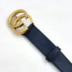 Gucci GG Marmont Leather Black Belt Gold — view 3